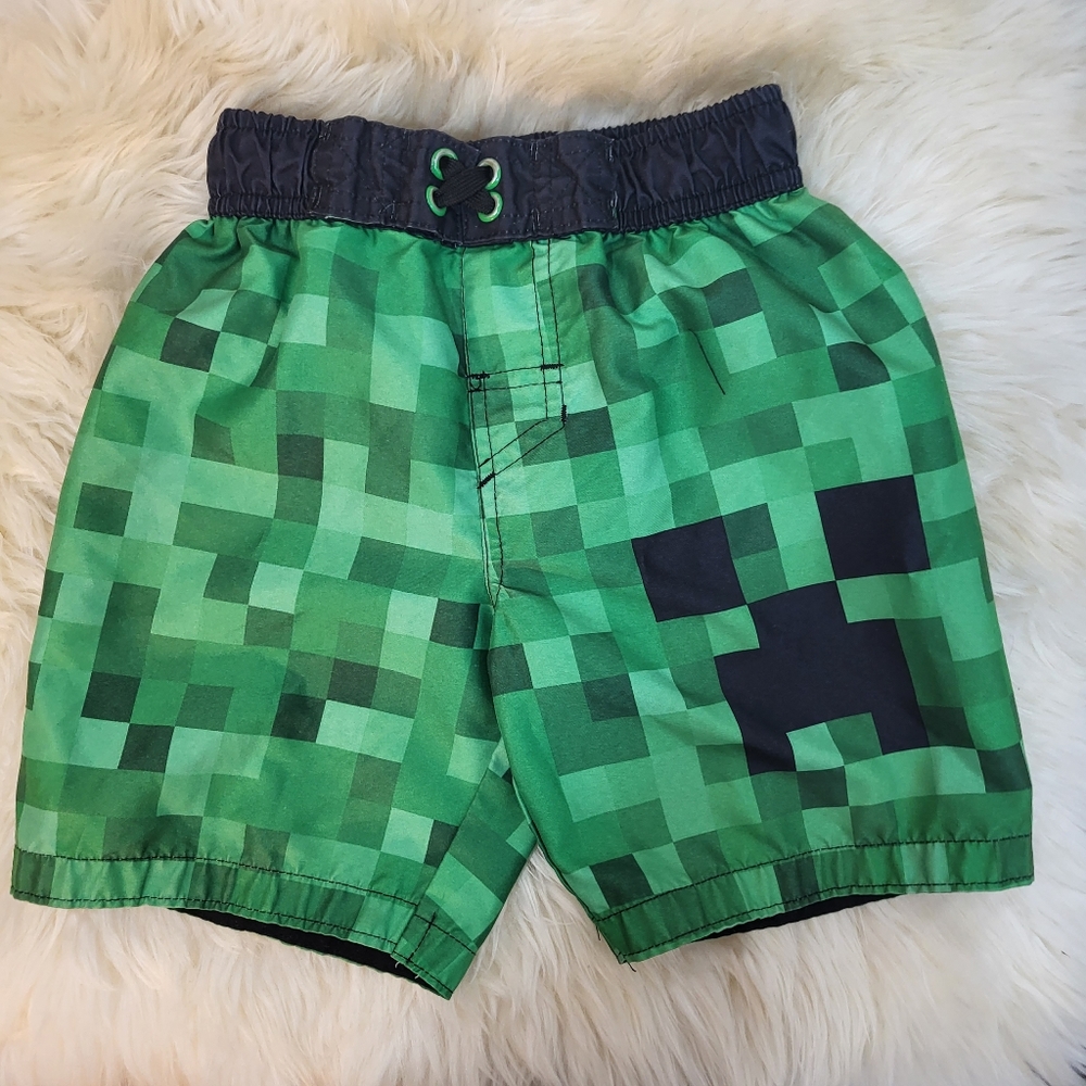 Mojang Minecraft Boy's Swim Trunk Shorts